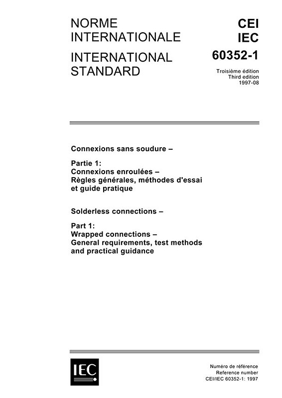 Cover IEC 60352-1:1997